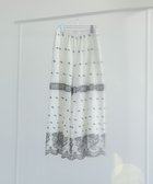 【グリーンパークス/Green Parks】のESCAR バイカラー刺繍ワイドイージーパン Off White|ID: prp329100004494991 ipo3291000000033168851