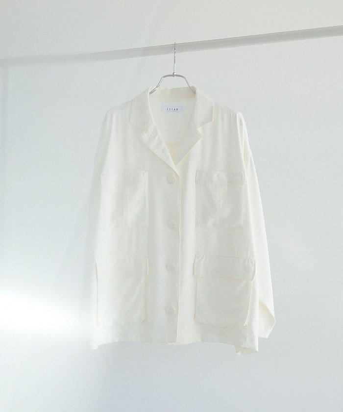 【グリーンパークス/Green Parks】のESCAR リネンライクオーバーサイズジャケット インテリア・キッズ・メンズ・レディースファッション・服の通販 founy(ファニー) https://founy.com/ ファッション Fashion レディースファッション WOMEN アウター Coat Outerwear ジャケット Jackets テーラードジャケット Tailored Jackets ジャケット Jacket トレンド Trend ポケット Pocket 夏 Summer 春 Spring S/S・春夏 Ss・Spring/Summer |ID: prp329100004494997 ipo3291000000031829676
