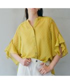 【イェッカ ヴェッカ/YECCA VECCA】の袖フリルドビードットシアーシャツ Yellow|ID: prp329100004495013 ipo3291000000031701946