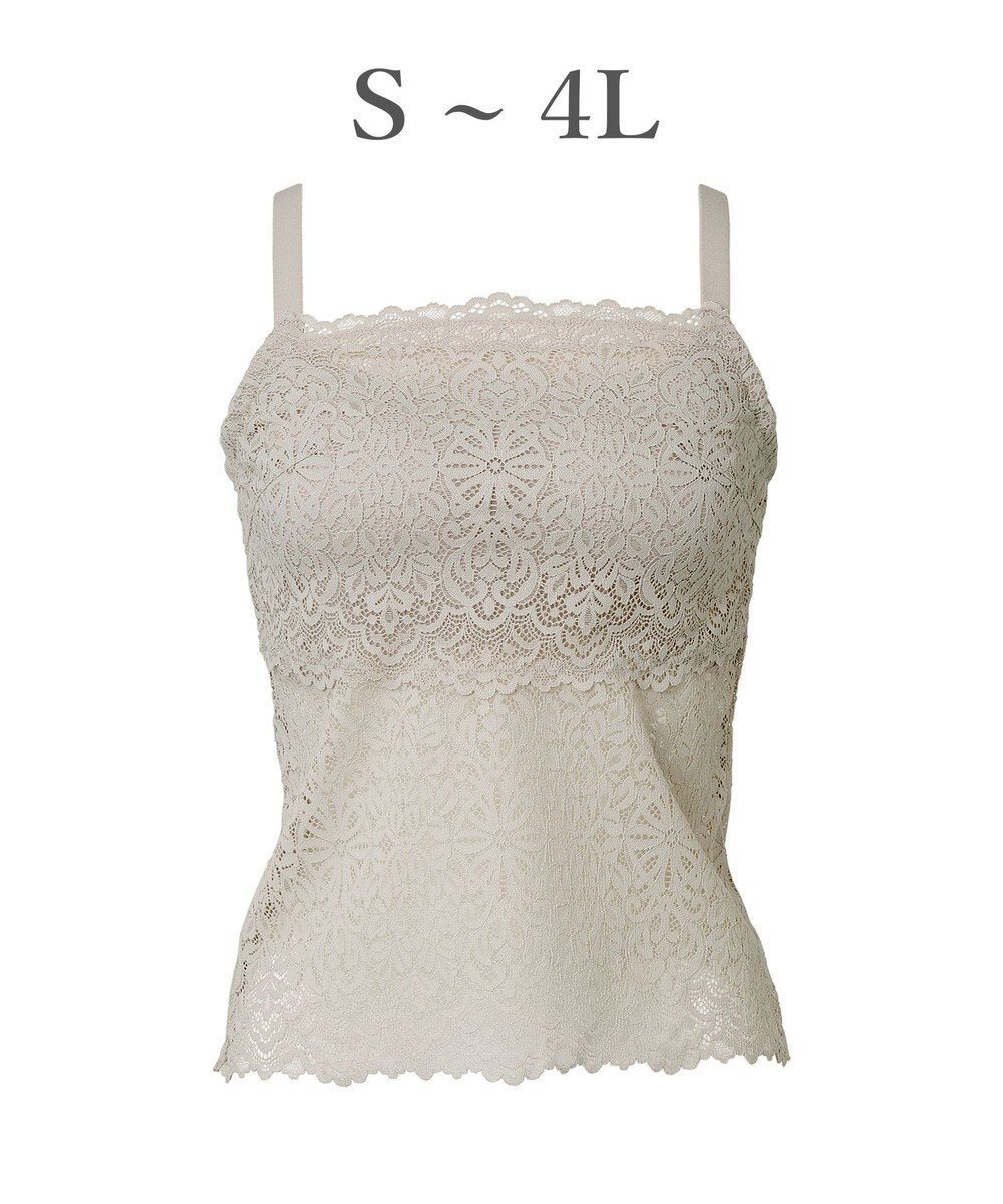 【ブラデリス ニューヨーク/BRADELIS New York】の【カヤビューティーラボ】はくだけ簡単!レーシーロングブラ25 補正 下着 カップ付き ブラトップ キャミソール インテリア・キッズ・メンズ・レディースファッション・服の通販 founy(ファニー) 　ファッション　Fashion　レディースファッション　Fashion for Women　トップス・カットソー　Cut & Sew Tops　キャミソール&ノースリーブ　Camisoles & Sleeveless Tops　下着・ランジェリー　Lingerie & Intimates　アンダーウェア・ベースインナー・肌着　Underwear / Base Layer / Undergarments　アンダー　Underwear Essentials　キャミソール　Camisole, Spaghetti Strap Top　ショーツ　Shorts, Short Pants　ストレッチ　Stretch, Stretchy Fabric　スリム　Slim, Slim Fit　フィット　Fit, Slim Fit　ブラジャー　Bra, Lingerie　メッシュ　Mesh, Net Fabric　ラップ　Wrap, Wrap Design　ランジェリー　Lingerie, Intimate Wear　ループ　Loop, Loop Knit　レース　Lace, Lace Fabric　ロング　Long, Long-Length　ワイヤー　Wire, Wired Bra　再入荷　Restock / Back in Stock　おすすめ　Recommended / Our Picks　シアーグレージュ|ID: prp329100004495018 ipo3291000000032600469