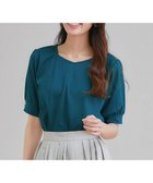 【ティアクラッセ/Tiaclasse】の【小倉優子さん着用・洗える・接触冷感・汗ジミ防止】“サマさまカットソー”パール付きパフスリーブトップス ターコイズ|ID: prp329100004495024 ipo3291000000031936025