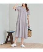 【ティアクラッセ/Tiaclasse】の【小倉優子さん着用・洗える・接触冷感・汗ジミ防止】“サマさまカットソー”サイドティアードワンピース グレージュ|ID: prp329100004495025 ipo3291000000035429411