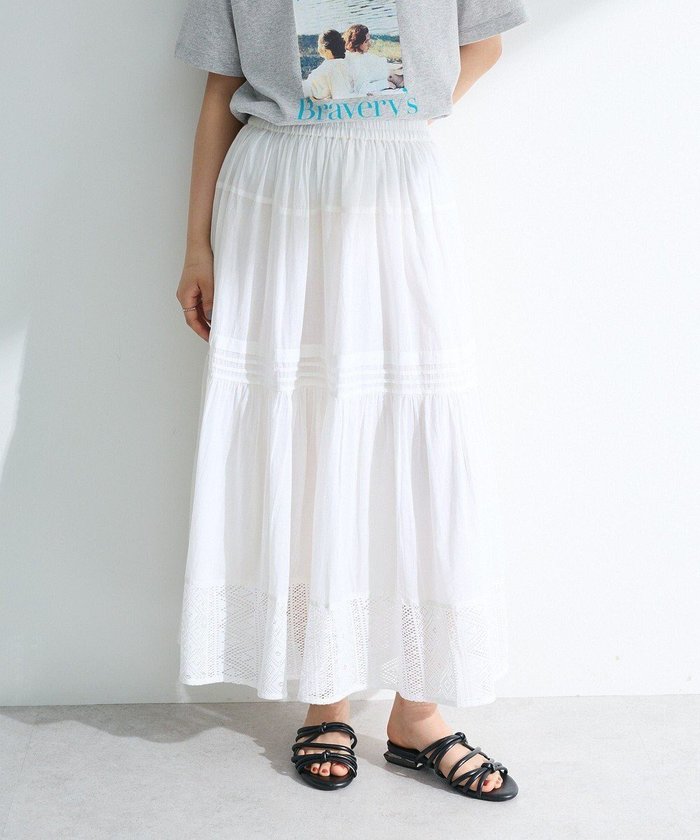 【グリーンパークス/Green Parks】のI 裾レースティアードスカート インテリア・キッズ・メンズ・レディースファッション・服の通販 founy(ファニー) https://founy.com/ ファッション Fashion レディースファッション WOMEN スカート Skirt ティアードスカート Tiered Skirts エアリー Airy トレンド Trend ポケット Pocket ヨーク Yoke レース Race 夏 Summer 春 Spring S/S・春夏 Ss・Spring/Summer |ID: prp329100004495029 ipo3291000000031702103