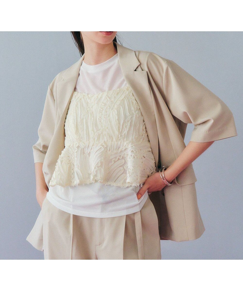 【イェッカ ヴェッカ/YECCA VECCA】のチュールバテンレースオーバーキャミ 人気、トレンドファッション・服の通販 founy(ファニー) 　ファッション　Fashion　レディースファッション　WOMEN　トップス・カットソー　Tops/Tshirt　キャミソール / ノースリーブ　No Sleeves　おすすめ　Recommend　キャミソール　Camisole　コンパクト　Compact　ペプラム　Peplum　ポケット　Pocket　リボン　Ribbon　夏　Summer　春　Spring　S/S・春夏　Ss・Spring/Summer　 other-1|ID: prp329100004495036 ipo3291000000031830784