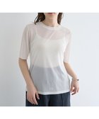 【イェッカ ヴェッカ/YECCA VECCA】のクルーネック5分袖シアートップス Off White|ID: prp329100004495038 ipo3291000000031702181