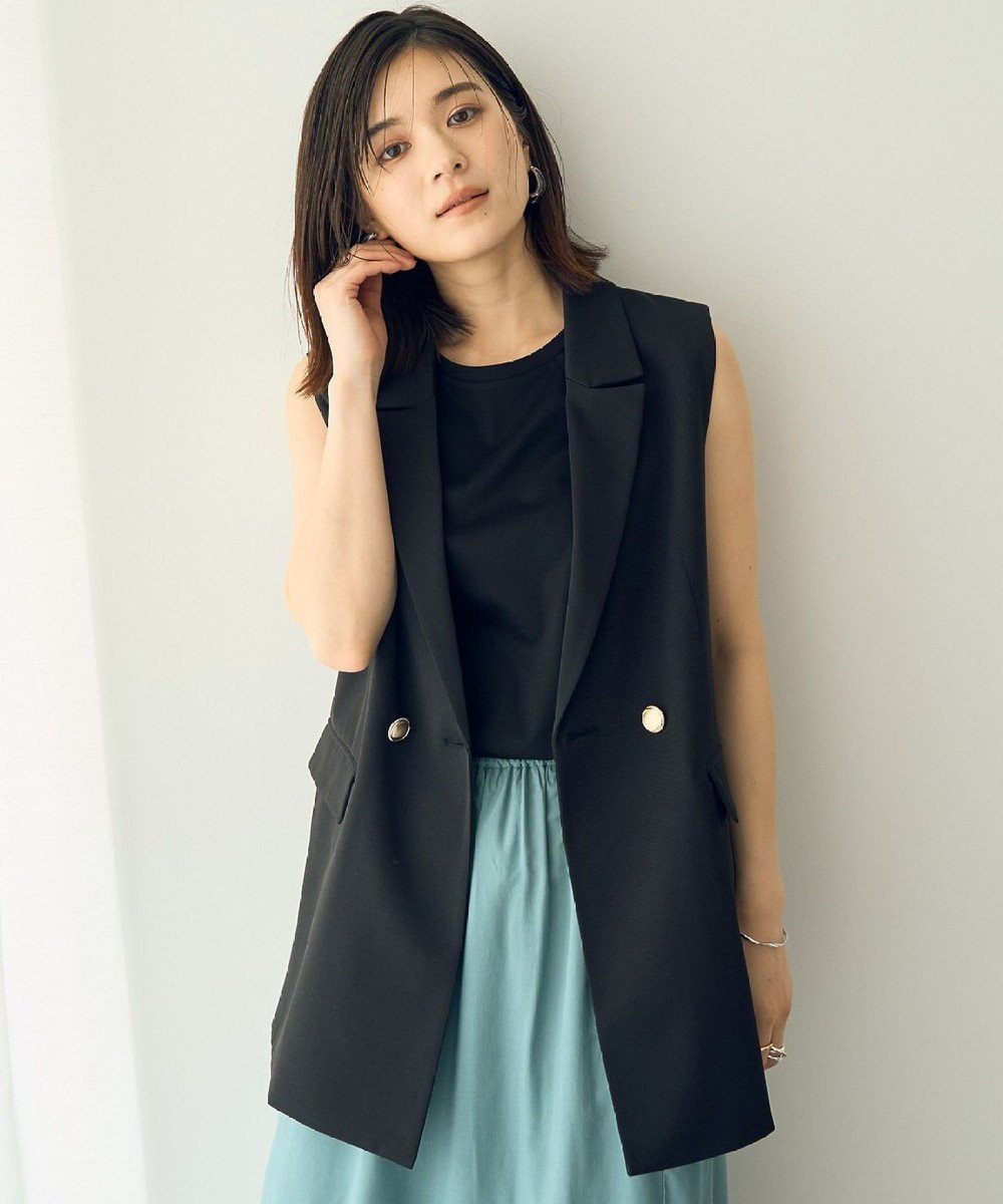【イェッカ ヴェッカ/YECCA VECCA】の金釦テーラードジレジャケット インテリア・キッズ・メンズ・レディースファッション・服の通販 founy(ファニー) 　ファッション　Fashion　レディースファッション　Fashion for Women　アウター　Coat / Outerwear Collection　レディースジャケット・軽アウター　Jackets　テーラードジャケット / 通勤・きれいめスタイル　Tailored Jackets & Blazers　おすすめ　Recommended / Our Picks　ジャケット　Jacket, Outerwear　スタイリッシュ　Stylish, Fashionable　ストレッチ　Stretch, Stretchy Fabric　ストレート　Straight, Straight Cut　セットアップ　Set-Up, Coordinated Outfit　ポケット　Pocket, Pocket Detail　夏　Summer　S/S・春夏　SS, Spring/Summer, Warm Season　A/W・秋冬　Autumn/Winter　Black|ID: prp329100004495039 ipo3291000000032708740