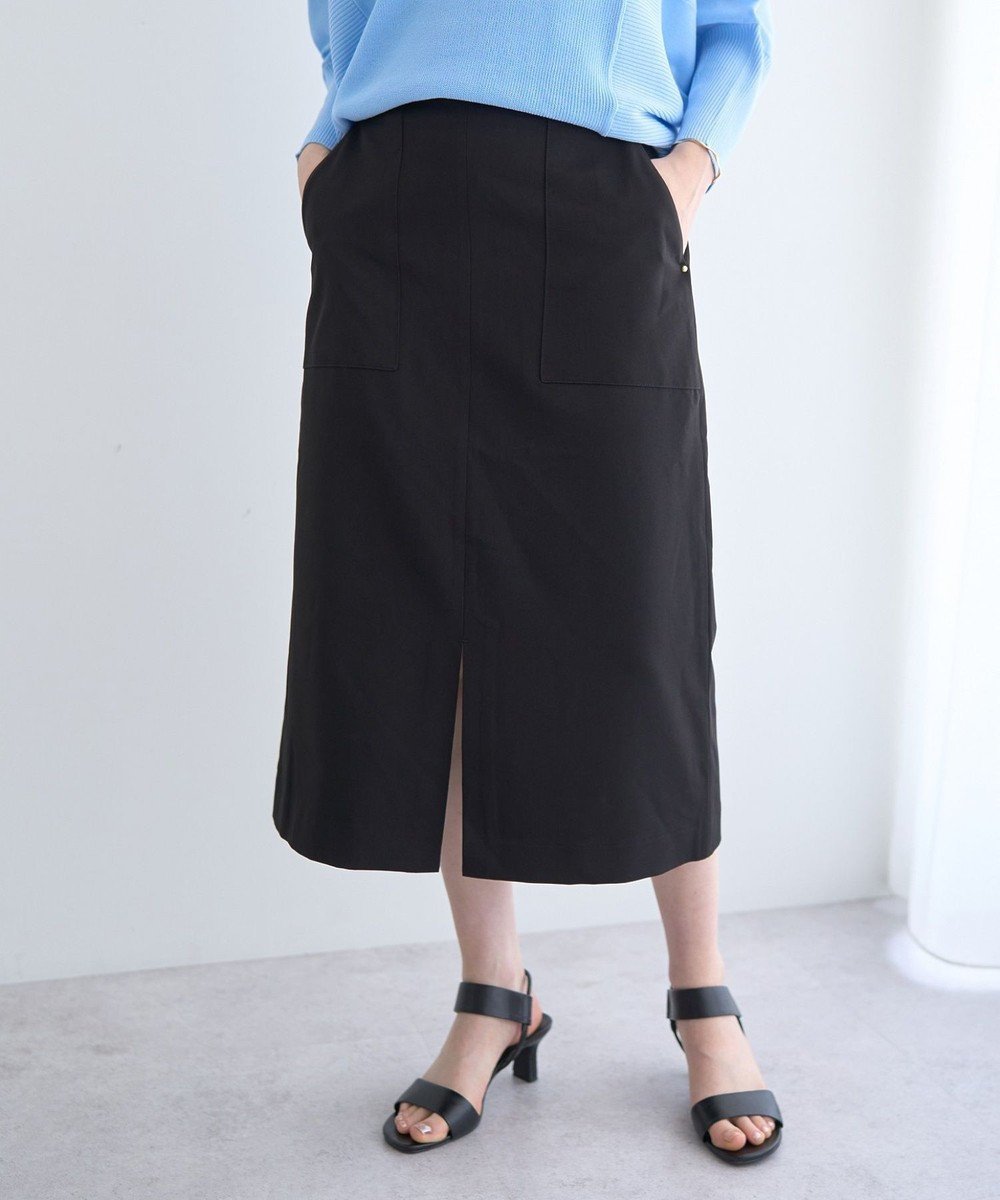 【イェッカ ヴェッカ/YECCA VECCA】のハイウエストナロースカート インテリア・キッズ・メンズ・レディースファッション・服の通販 founy(ファニー) 　ファッション　Fashion　レディースファッション　Fashion for Women　スカート　Skirts　おすすめ　Recommended / Our Picks　スリット　Slit, Slit Detail　セットアップ　Set-Up, Coordinated Outfit　フロント　Front, Front Design　ポケット　Pocket, Pocket Detail　夏　Summer　春　Spring　S/S・春夏　SS, Spring/Summer, Warm Season　Black|ID: prp329100004495043 ipo3291000000033713324