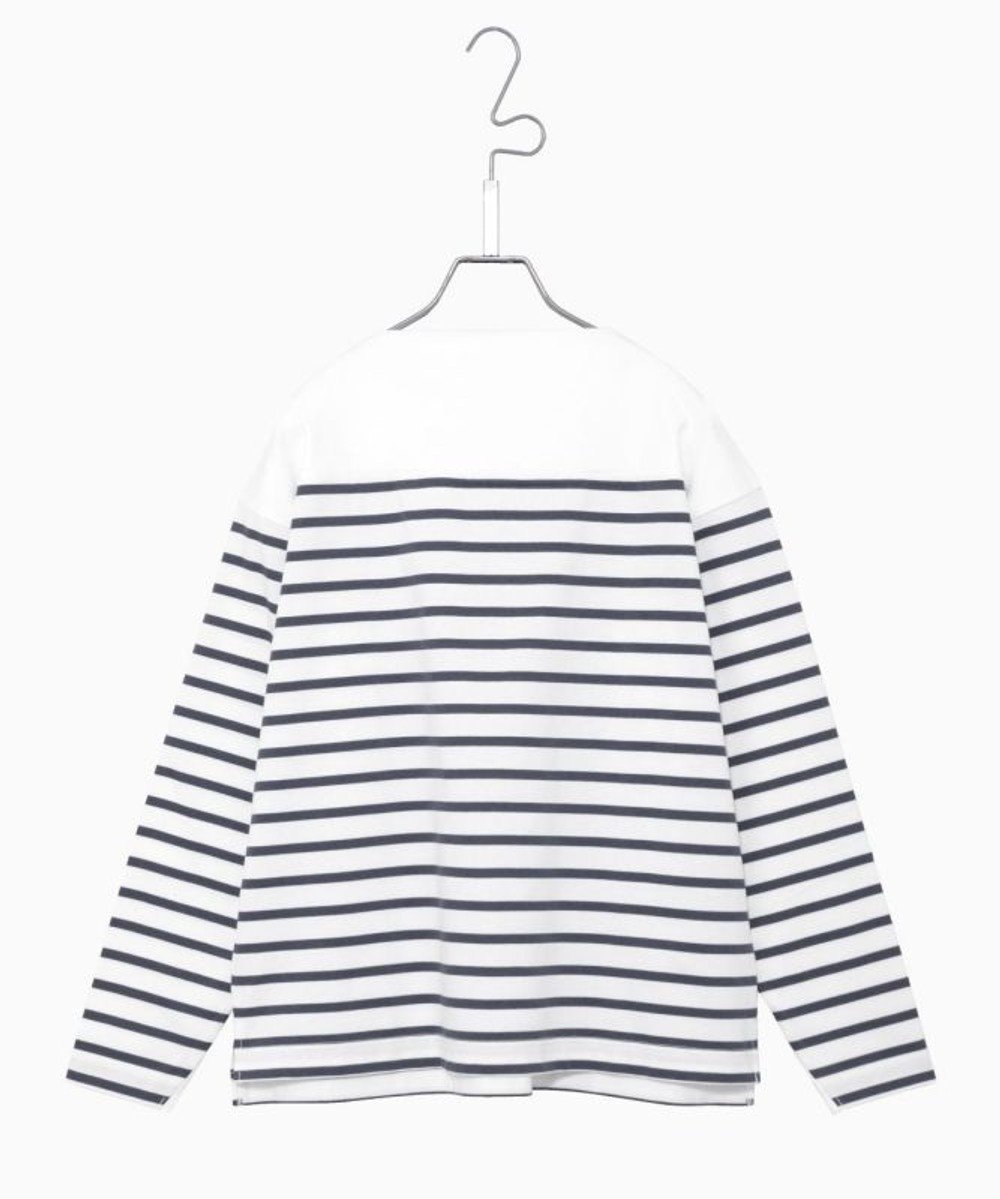 【フォルフォルモ/FORFORMO】の【洗える】Marine Border Tops マリンボーダートップス インテリア・キッズ・メンズ・レディースファッション・服の通販 founy(ファニー) 　ファッション　Fashion　レディースファッション　Fashion for Women　トップス・カットソー　Cut & Sew Tops　シャツ・ブラウス・オフィスカジュアル　Elegant Blouses & Button-Ups　ロングTシャツ・Tシャツ　Longline T-Shirts & Tees　カットソー・ベーシックTシャツ　Cut-and-Sewn Tops / Stretch Tees & Basics　洗える　Machine Washable　カットソー　Cut and Sewn Top　フィット　Fit, Slim Fit　フォルム　Silhouette, Form　ブラウジング　Blouson Silhouette, Cinched Waist　ボーダー　Border, Stripe　A/W・秋冬　Autumn/Winter　S/S・春夏　SS, Spring/Summer, Warm Season　夏　Summer　ボーダーホワイト|ID: prp329100004495059 ipo3291000000032743495