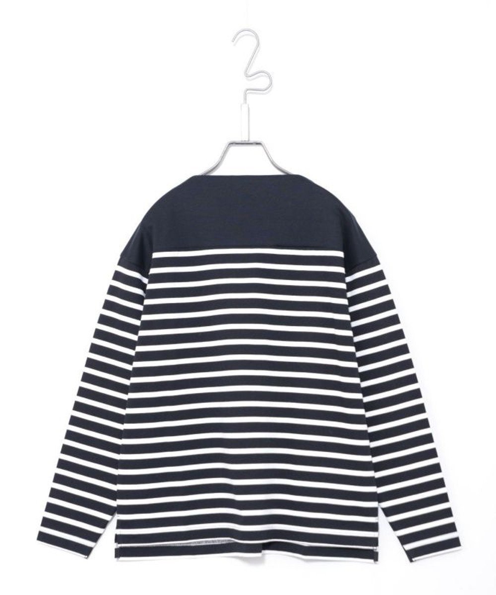 【フォルフォルモ/FORFORMO】の【洗える】Marine Border Tops マリンボーダートップス インテリア・キッズ・メンズ・レディースファッション・服の通販 founy(ファニー) 　ファッション　Fashion　レディースファッション　Fashion for Women　トップス・カットソー　Cut & Sew Tops　シャツ・ブラウス・オフィスカジュアル　Elegant Blouses & Button-Ups　ロングTシャツ・Tシャツ　Longline T-Shirts & Tees　カットソー・ベーシックTシャツ　Cut-and-Sewn Tops / Stretch Tees & Basics　洗える　Machine Washable　カットソー　Cut and Sewn Top　フィット　Fit, Slim Fit　フォルム　Silhouette, Form　ブラウジング　Blouson Silhouette, Cinched Waist　ボーダー　Border, Stripe　A/W・秋冬　Autumn/Winter　S/S・春夏　SS, Spring/Summer, Warm Season　夏　Summer　ボーダーブラック|ID: prp329100004495059 ipo3291000000032743497