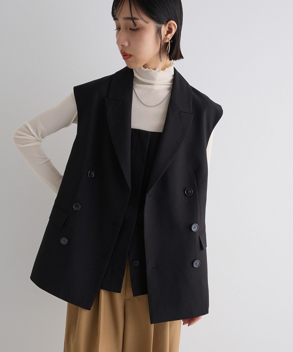 【グリーンパークス/Green Parks】のテーラードベスト インテリア・キッズ・メンズ・レディースファッション・服の通販 founy(ファニー) 　ファッション　Fashion　レディースファッション　WOMEN　アウター　Coat Outerwear　トップス・カットソー　Tops/Tshirt　ベスト/ジレ　Gilets/Vests　おすすめ　Recommend　トレンド　Trend　ベスト　Vest　ポケット　Pocket　夏　Summer　春　Spring　S/S・春夏　Ss・Spring/Summer　Black|ID: prp329100004495072 ipo3291000000031830631