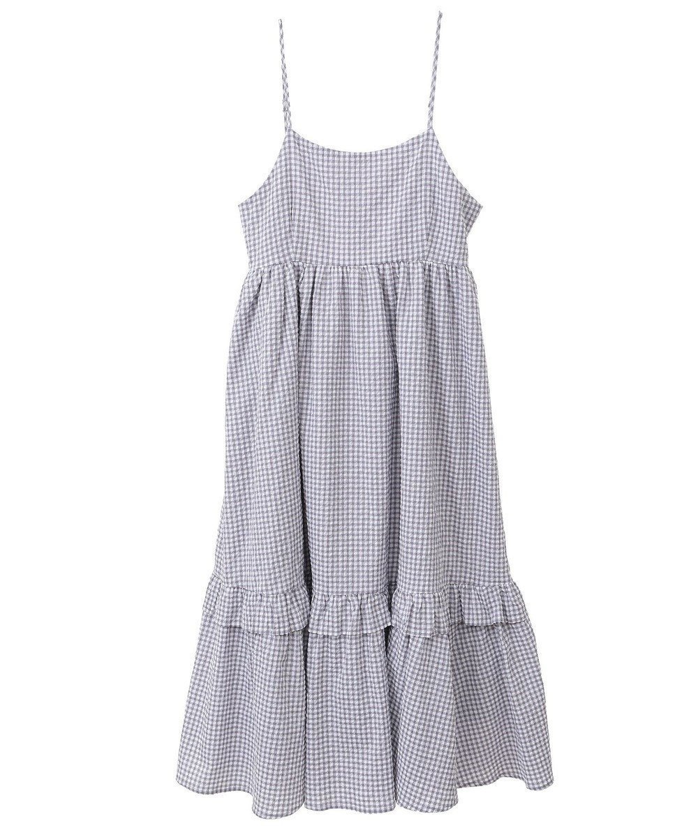 【グリーンパークス/Green Parks】の・ELENCARE DUE ギンガムキャミワンピース インテリア・キッズ・メンズ・レディースファッション・服の通販 founy(ファニー) 　ファッション　Fashion　レディースファッション　Ladies' Fashion Online　ワンピース　Dress　キャミワンピース　No Sleeve Dresses　キャミソール　Camisole　ギンガム　Gingham　コンシャス　Conscious　サッカー　Soccer　シャーリング　Shirring　チェック　Check　フェミニン　Feminine　ポケット　Pocket　リボン　Ribbon　夏　Summer　春　Spring　S/S・春夏　Ss・Spring/Summer　Gray|ID: prp329100004495084 ipo3291000000032088863