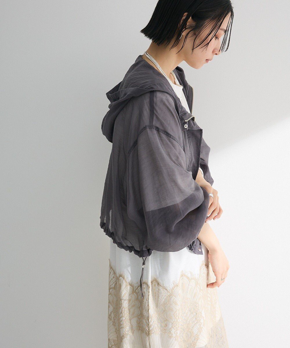 【グリーンパークス/Green Parks】の・ELENCARE DUE シアーマウンテンパーカー インテリア・キッズ・メンズ・レディースファッション・服の通販 founy(ファニー) 　ファッション　Fashion　レディースファッション　WOMEN　アウター　Coat Outerwear　ジャケット　Jackets　おすすめ　Recommend　クロップド　Cropped　シアー　Sheer　ジャケット　Jacket　パーカー　Hoodie　フォルム　Form　ポケット　Pocket　ワイド　Wide　夏　Summer　春　Spring　S/S・春夏　Ss・Spring/Summer　Charcoal Gray|ID: prp329100004495131 ipo3291000000031702680