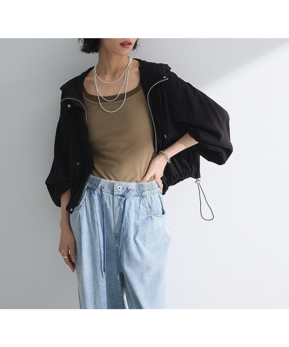 【グリーンパークス/Green Parks】の・ELENCARE DUE シアーマウンテンパーカー インテリア・キッズ・メンズ・レディースファッション・服の通販 founy(ファニー) 　ファッション　Fashion　レディースファッション　Fashion for Women　アウター　Coat / Outerwear Collection　レディースジャケット・軽アウター　Jackets　おすすめ　Recommended / Our Picks　クロップド　Cropped, Short Length　シアー　Sheer, See-Through　ジャケット　Jacket, Outerwear　パーカー　Hoodie, Parka　フォルム　Silhouette, Form　ポケット　Pocket, Pocket Detail　ワイド　Wide, Wide Fit　夏　Summer　春　Spring　S/S・春夏　SS, Spring/Summer, Warm Season　Black|ID: prp329100004495131 ipo3291000000033620556