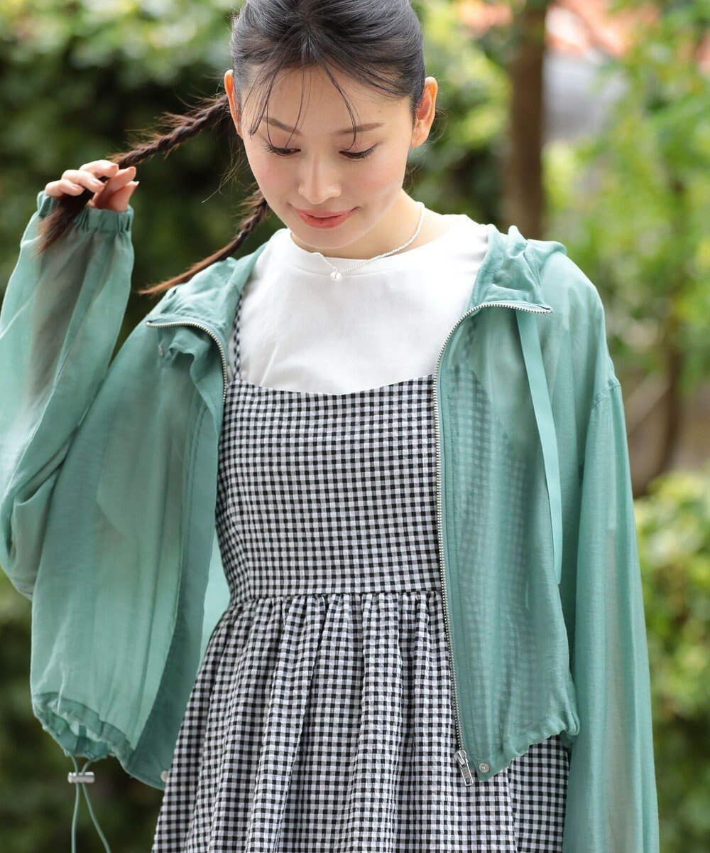 【グリーンパークス/Green Parks】の・ELENCARE DUE シアーマウンテンパーカー インテリア・キッズ・メンズ・レディースファッション・服の通販 founy(ファニー) 　ファッション　Fashion　レディースファッション　Fashion for Women　アウター　Coat / Outerwear Collection　レディースジャケット・軽アウター　Jackets　おすすめ　Recommended / Our Picks　クロップド　Cropped, Short Length　シアー　Sheer, See-Through　ジャケット　Jacket, Outerwear　パーカー　Hoodie, Parka　フォルム　Silhouette, Form　ポケット　Pocket, Pocket Detail　ワイド　Wide, Wide Fit　夏　Summer　春　Spring　S/S・春夏　SS, Spring/Summer, Warm Season　Green|ID: prp329100004495131 ipo3291000000033620558