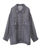 【グリーンパークス/Green Parks】の・ELENCARE DUE カラーステッチシアーGジャン 人気、トレンドファッション・服の通販 founy(ファニー) ファッション Fashion レディースファッション WOMEN アウター Coat Outerwear ジャケット Jackets デニムジャケット Denim Jackets シアー Sheer ジャケット Jacket デニム Denim ポケット Pocket メタル Metal 夏 Summer 春 Spring S/S・春夏 Ss・Spring/Summer thumbnail Charcoal Gray|ID: prp329100004495141 ipo3291000000031702750