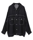 【グリーンパークス/Green Parks】の・ELENCARE DUE カラーステッチシアーGジャン 人気、トレンドファッション・服の通販 founy(ファニー) ファッション Fashion レディースファッション WOMEN アウター Coat Outerwear ジャケット Jackets デニムジャケット Denim Jackets シアー Sheer ジャケット Jacket デニム Denim ポケット Pocket メタル Metal 夏 Summer 春 Spring S/S・春夏 Ss・Spring/Summer thumbnail Black|ID: prp329100004495141 ipo3291000000031702753