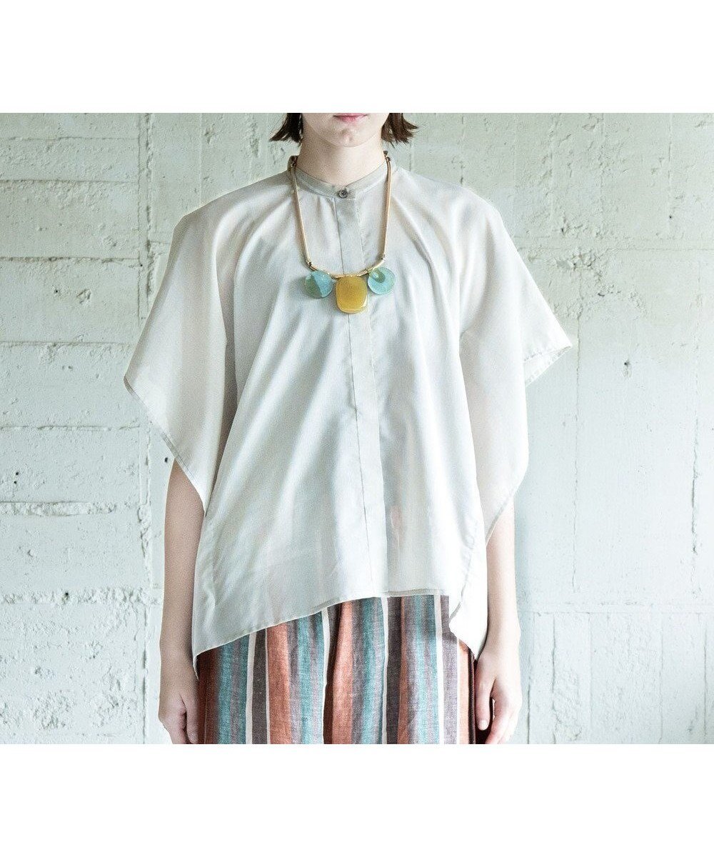 【コキュウ/COQ】の【家庭洗濯可能】SHORT CAPE 2 ブラウス 人気、トレンドファッション・服の通販 founy(ファニー) 　ファッション　Fashion　レディースファッション　WOMEN　トップス・カットソー　Tops/Tshirt　シャツ/ブラウス　Shirts/Blouses　インナー　Inner　春　Spring　洗える　Washable　コレクション　Collection　シアー　Sheer　ストライプ　Stripe　バランス　Balance　パイピング　Piping　パターン　Pattern　ボトム　Bottom　S/S・春夏　Ss・Spring/Summer　犬　Dog　夏　Summer　 other-1|ID: prp329100004495154 ipo3291000000032262264