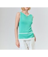 【グレース コンチネンタル/GRACE CONTINENTAL】のラインニットノースリーブ 人気、トレンドファッション・服の通販 founy(ファニー) ファッション Fashion レディースファッション Fashion for Women トップス・カットソー Cut & Sew Tops ニット Knit Tops & Sweaters キャミソール&ノースリーブ Camisoles & Sleeveless Tops デニム Denim, Jeans Material トライアングル Triangle, Triangular Shape ワーク Workwear, Utility Style エレガント 上品 Elegant 夏 Summer 春 Spring S/S・春夏 SS, Spring/Summer, Warm Season |ID:prp329100004495166