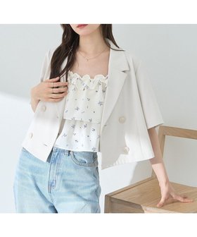 【アースミュージックアンドエコロジー/earth music&ecology】のショートテーラードジャケット 人気、トレンドファッション・服の通販 founy(ファニー) ファッション Fashion レディースファッション WOMEN アウター Coat Outerwear ジャケット Jackets テーラードジャケット Tailored Jackets おすすめ Recommend ショート Short ジャケット Jacket セットアップ Set Up ダブル Double デニム Denim フロント Front ポケット Pocket 半袖 Short Sleeve 夏 Summer 春 Spring S/S・春夏 Ss・Spring/Summer |ID:prp329100004495170