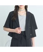 【アースミュージックアンドエコロジー/earth music&ecology】のショートテーラードジャケット 人気、トレンドファッション・服の通販 founy(ファニー) ファッション Fashion レディースファッション Ladies' Fashion Online アウター Coat Outerwear ジャケット Jackets テーラードジャケット Tailored Jackets おすすめ Recommend ショート Short ジャケット Jacket セットアップ Set Up ダブル Double デニム Denim フロント Front ポケット Pocket 半袖 Short Sleeve 夏 Summer 春 Spring S/S・春夏 Ss・Spring/Summer thumbnail Black|ID: prp329100004495170 ipo3291000000032598294