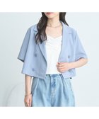 【アースミュージックアンドエコロジー/earth music&ecology】のショートテーラードジャケット 人気、トレンドファッション・服の通販 founy(ファニー) ファッション Fashion レディースファッション Ladies' Fashion Online アウター Coat Outerwear ジャケット Jackets テーラードジャケット Tailored Jackets おすすめ Recommend ショート Short ジャケット Jacket セットアップ Set Up ダブル Double デニム Denim フロント Front ポケット Pocket 半袖 Short Sleeve 夏 Summer 春 Spring S/S・春夏 Ss・Spring/Summer thumbnail Sax|ID: prp329100004495170 ipo3291000000032598296