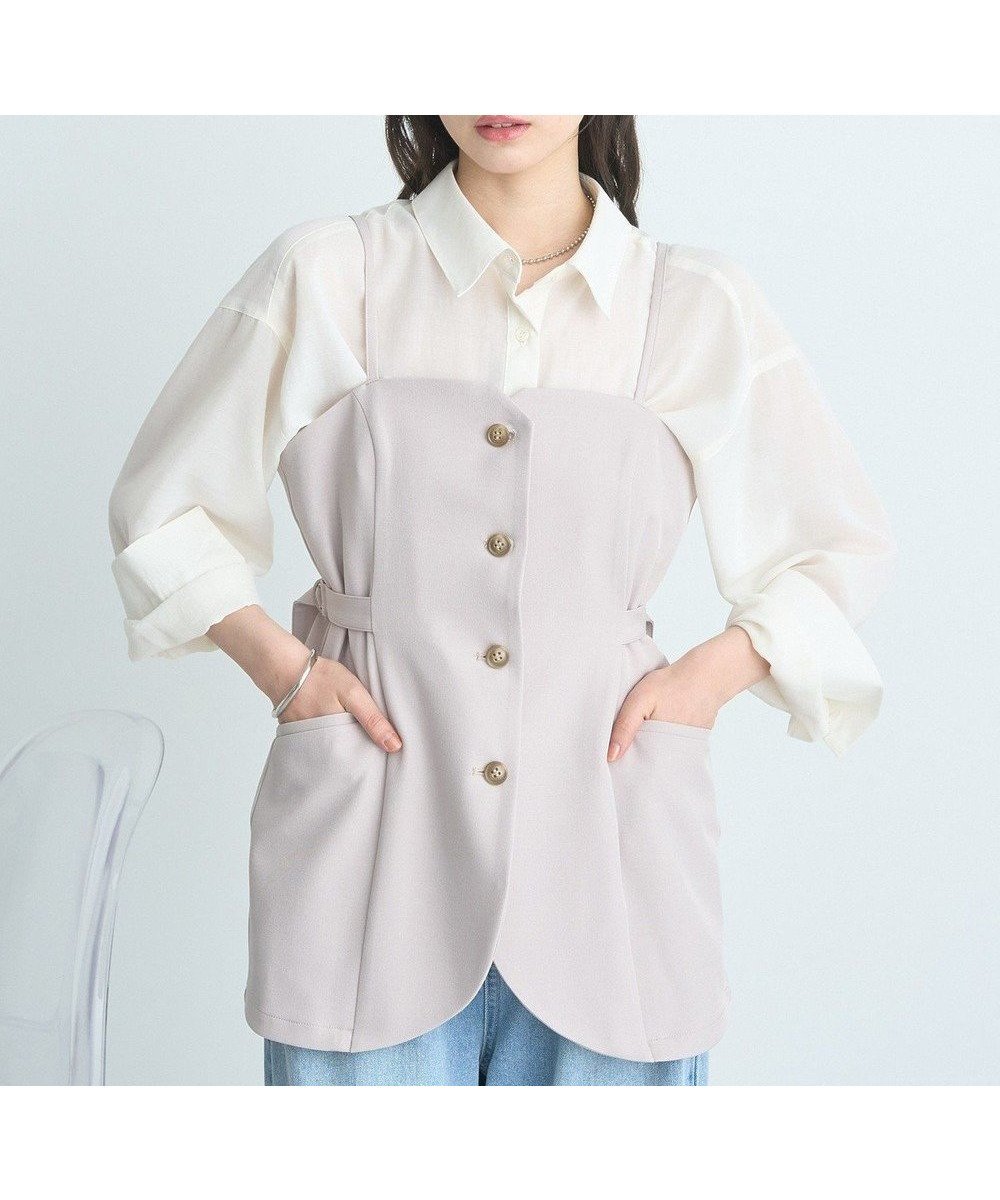 【アースミュージックアンドエコロジー/earth music&ecology】のフロントボタンビスチェ 人気、トレンドファッション・服の通販 founy(ファニー) 　ファッション　Fashion　レディースファッション　Ladies' Fashion Online　アウター　Coat Outerwear　トップス・カットソー　Tops/Tshirt　ベスト/ジレ　Gilets/Vests　ビスチェ　Bustier　おすすめ　Recommend　セットアップ　Set Up　トレンド　Trend　ビスチェ　Bustier　フォルム　Form　ベスト　Vest　ポケット　Pocket　マニッシュ　Mannish　夏　Summer　春　Spring　S/S・春夏　Ss・Spring/Summer　 other-1|ID: prp329100004495179 ipo3291000000032620879