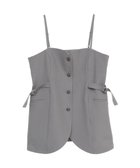 【アースミュージックアンドエコロジー/earth music&ecology】のフロントボタンビスチェ 人気、トレンドファッション・服の通販 founy(ファニー) ファッション Fashion レディースファッション Ladies' Fashion Online アウター Coat Outerwear トップス・カットソー Tops/Tshirt ベスト/ジレ Gilets/Vests ビスチェ Bustier おすすめ Recommend セットアップ Set Up トレンド Trend ビスチェ Bustier フォルム Form ベスト Vest ポケット Pocket マニッシュ Mannish 夏 Summer 春 Spring S/S・春夏 Ss・Spring/Summer thumbnail Gray|ID: prp329100004495179 ipo3291000000032620882