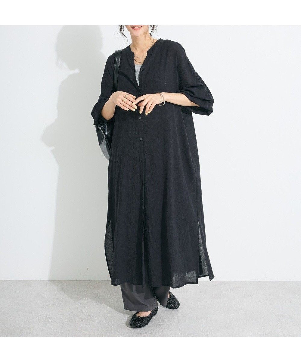 【クラフトスタンダードブティック/CRAFT STANDARD BOUTIQUE】のジョーゼットワンピース インテリア・キッズ・メンズ・レディースファッション・服の通販 founy(ファニー) 　ファッション　Fashion　レディースファッション　Fashion for Women　ワンピース　Dresses　春　Spring　ギャザー　Gathered, Ruffled　シャーリング　Shirring, Ruched　ジョーゼット　Georgette, Semi-Sheer Fabric　スキッパー　Skipper, Open Collar　スリット　Slit, Slit Detail　デニム　Denim, Jeans Material　ベスト　Vest, Waistcoat　ポケット　Pocket, Pocket Detail　羽織　Haori, Light Jacket　ワンポイント　One Point, Statement Accent　S/S・春夏　SS, Spring/Summer, Warm Season　おすすめ　Recommended / Our Picks　夏　Summer　エレガント 上品　Elegant　2025年　2025　2025春夏・S/S　Spring/Summer 2025 SS25　Black|ID: prp329100004495210 ipo3291000000032597127