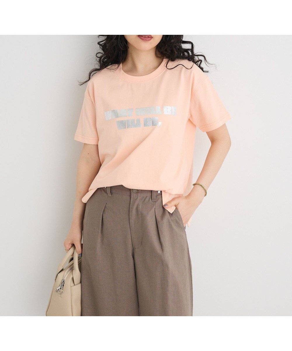 【クラフトスタンダードブティック/CRAFT STANDARD BOUTIQUE】のメタリックロゴプリントTEE インテリア・キッズ・メンズ・レディースファッション・服の通販 founy(ファニー) ファッション Fashion レディースファッション Fashion for Women トップス・カットソー Cut & Sew Tops シャツ・ブラウス・オフィスカジュアル Elegant Blouses & Button-Ups ロングTシャツ・Tシャツ Longline T-Shirts & Tees カットソー・ベーシックTシャツ Cut-and-Sewn Tops / Stretch Tees & Basics 2025年 2025 2025春夏・S/S Spring/Summer 2025 SS25 おすすめ Recommended / Our Picks インナー Innerwear カットソー Cut and Sewn Top スリット Slit, Slit Detail デニム Denim, Jeans Material ビスチェ Bustier, Corset Top フロント Front, Front Design プリント Print, Printed Pattern ポケット Pocket, Pocket Detail ヴィンテージ Vintage Style 人気 Popular, Best Seller 今季 This Season, Current Season 夏 Summer 定番 Standard, Basic Item 春 Spring S/S・春夏 SS, Spring/Summer, Warm Season Pink|ID: prp329100004495224 ipo3291000000033595923