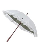 【ムーンバット/MOONBAT】の【遮光】POLO RALPH LAUREN ポロラルフローレン 長傘 晴雨兼用日傘 ストライプフリル 遮光 遮熱 UV カーキー|ID: prp329100004495447 ipo3291000000031704988