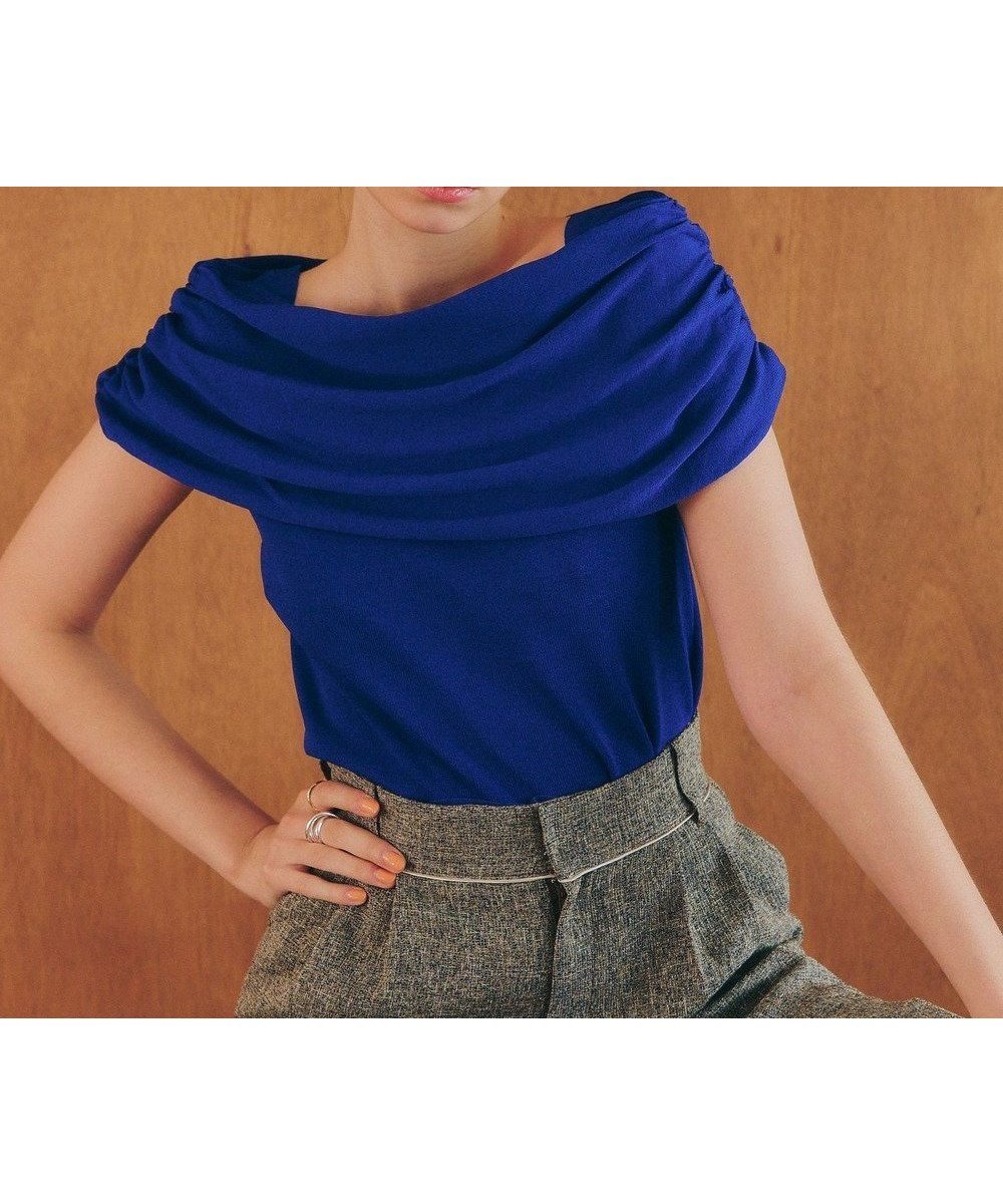 【イェッカ ヴェッカ/YECCA VECCA】のシャーリングオフショルニット 人気、トレンドファッション・服の通販 founy(ファニー) 　ファッション　Fashion　レディースファッション　WOMEN　トップス・カットソー　Tops/Tshirt　ニット　Knit Tops　おすすめ　Recommend　ギャザー　Gather　セーター　Sweater　フィット　Fit　ボーダー　Border　ポケット　Pocket　エレガント 上品　Elegant　夏　Summer　春　Spring　S/S・春夏　Ss・Spring/Summer　 other-1|ID: prp329100004496220 ipo3291000000031830530