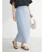 【グリーンパークス/Green Parks】のメランジプリーツIラインスカート Sax|ID: prp329100004496351 ipo3291000000034251954