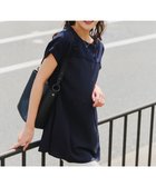 【ティアクラッセ/Tiaclasse】の【洗える】シアーコンビチュニックブラウス ネイビー|ID: prp329100004496395 ipo3291000000031973190