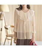 【エニィ スィス/any SiS】の【洗える】シアーヴィンテージライクラッフル ブラウス アイボリー|ID: prp329100004496418 ipo3291000000034308496