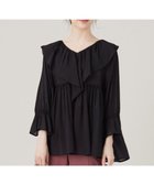 【エニィ スィス/any SiS】の【洗える】シアーヴィンテージライクラッフル ブラウス ブラック|ID: prp329100004496418 ipo3291000000034308497