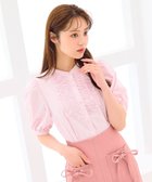 【フェルゥ/Feroux】の【洗える】フリルディテール パフスリーブ ブラウス ピンク系|ID: prp329100004496613 ipo3291000000033710698