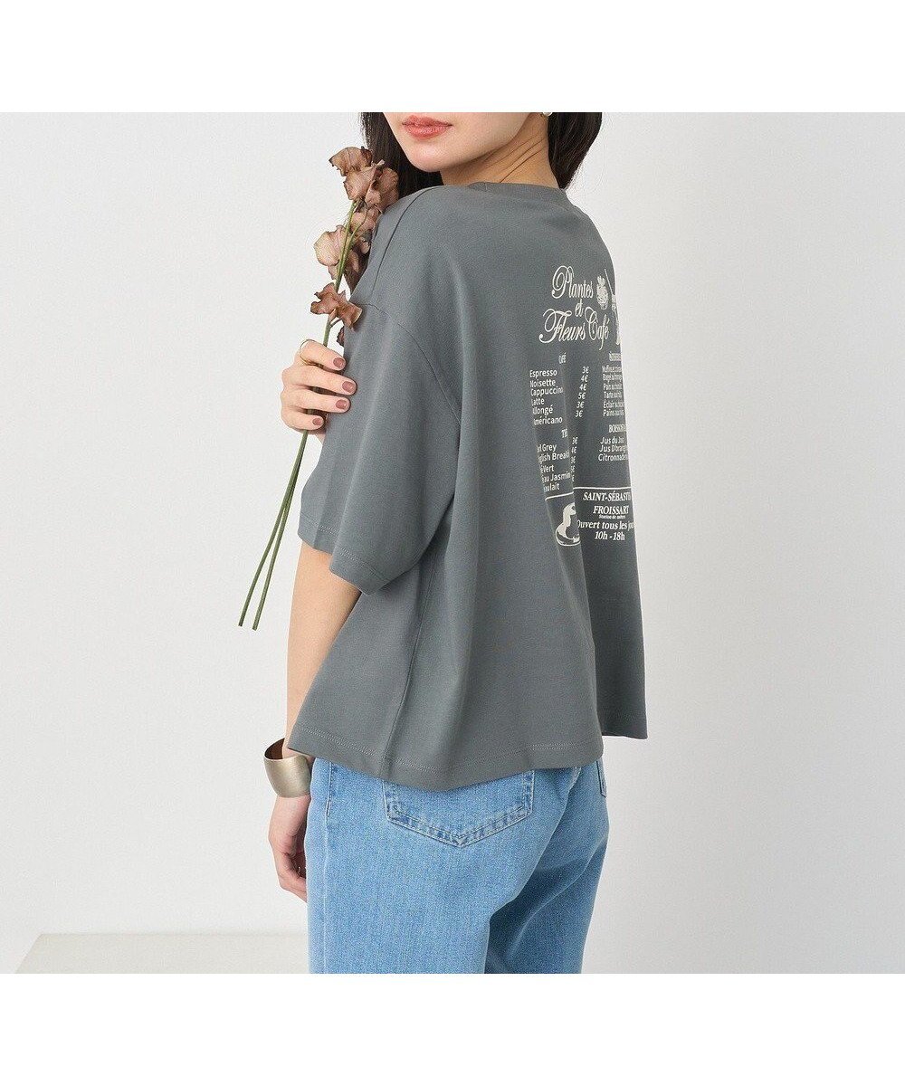 【アースミュージックアンドエコロジー/earth music&ecology】のPlantes et Fleurs Cafe ショートT インテリア・キッズ・メンズ・レディースファッション・服の通販 founy(ファニー) 　ファッション　Fashion　レディースファッション　WOMEN　トップス・カットソー　Tops/Tshirt　シャツ/ブラウス　Shirts/Blouses　ロング / Tシャツ　T-Shirts　カットソー　Cut and Sewn　春　Spring　カットソー　Cut And Sew　クール　Cool　ショート　Short　プリント　Print　ボックス　Box　ポケット　Pocket　S/S・春夏　Ss・Spring/Summer　おすすめ　Recommend　夏　Summer　Charcoal Gray|ID: prp329100004496629 ipo3291000000031721863