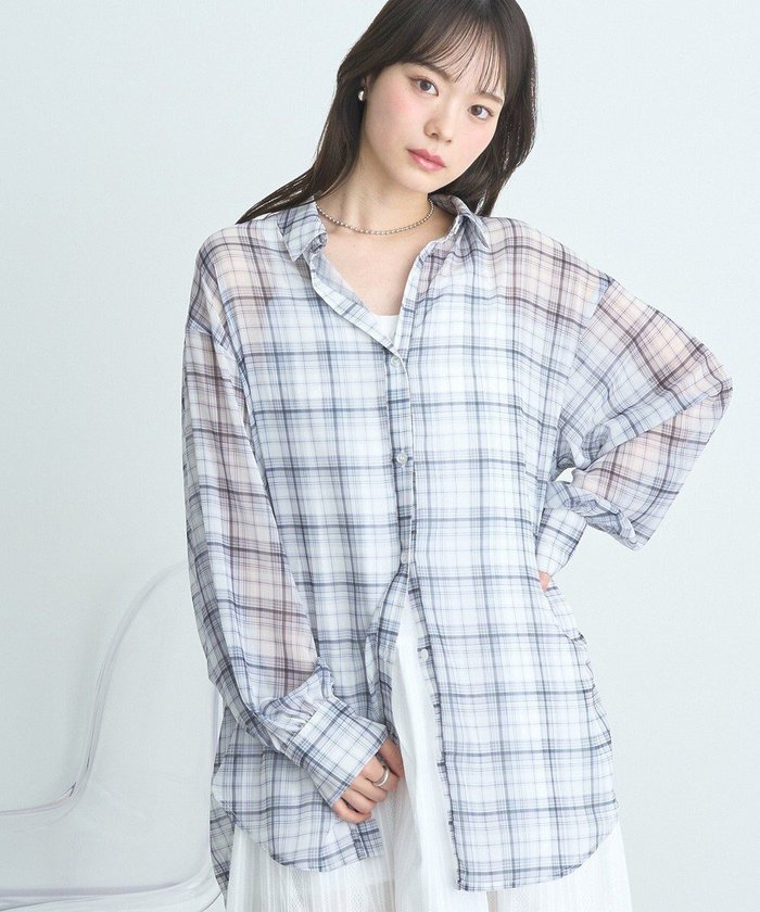 【アースミュージックアンドエコロジー/earth music&ecology】のシアーチェックシャツ インテリア・キッズ・メンズ・レディースファッション・服の通販 founy(ファニー) https://founy.com/ ファッション Fashion レディースファッション WOMEN トップス・カットソー Tops/Tshirt シャツ/ブラウス Shirts/Blouses おすすめ Recommend インナー Inner チェック Check トレンド Trend ポケット Pocket 今季 This Season 夏 Summer 春 Spring S/S・春夏 Ss・Spring/Summer |ID: prp329100004496634 ipo3291000000031721884