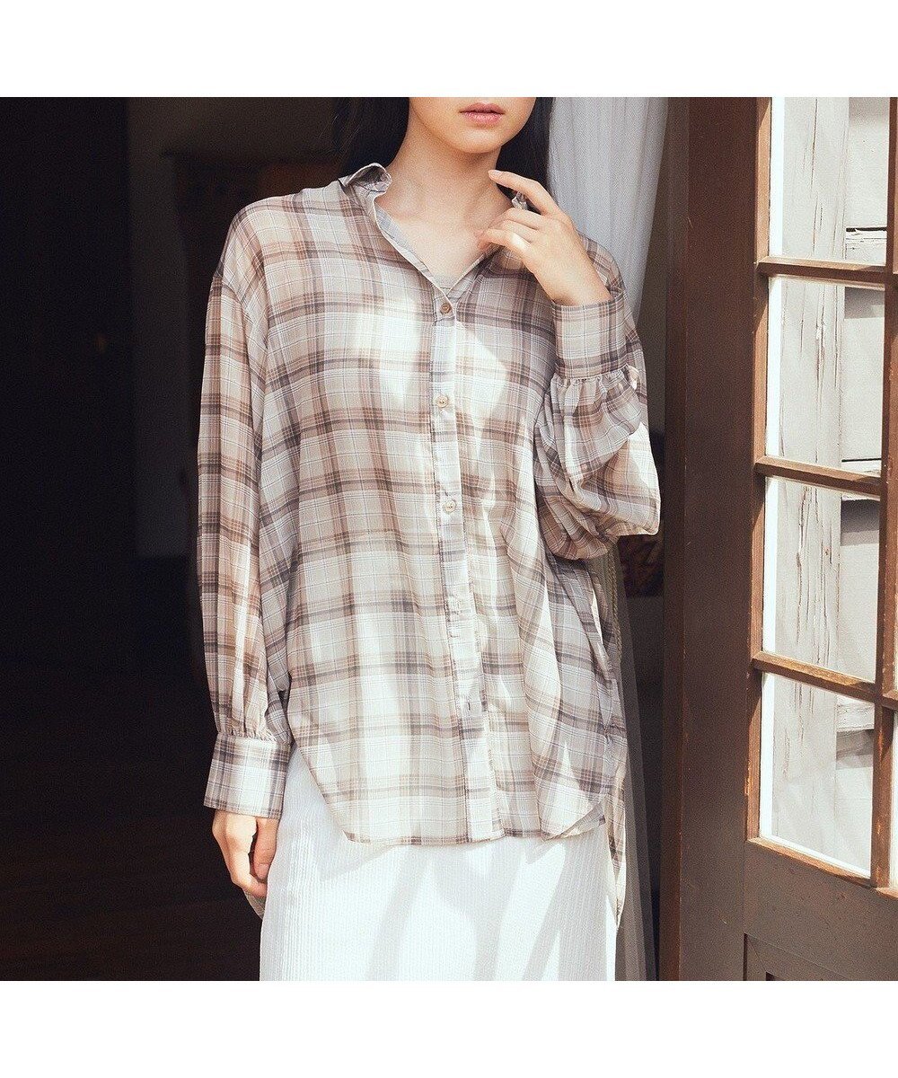 【アースミュージックアンドエコロジー/earth music&ecology】のシアーチェックシャツ インテリア・キッズ・メンズ・レディースファッション・服の通販 founy(ファニー) 　ファッション　Fashion　レディースファッション　WOMEN　トップス・カットソー　Tops/Tshirt　シャツ/ブラウス　Shirts/Blouses　おすすめ　Recommend　インナー　Inner　チェック　Check　トレンド　Trend　ポケット　Pocket　今季　This Season　夏　Summer　春　Spring　S/S・春夏　Ss・Spring/Summer　Brown|ID: prp329100004496634 ipo3291000000031721889