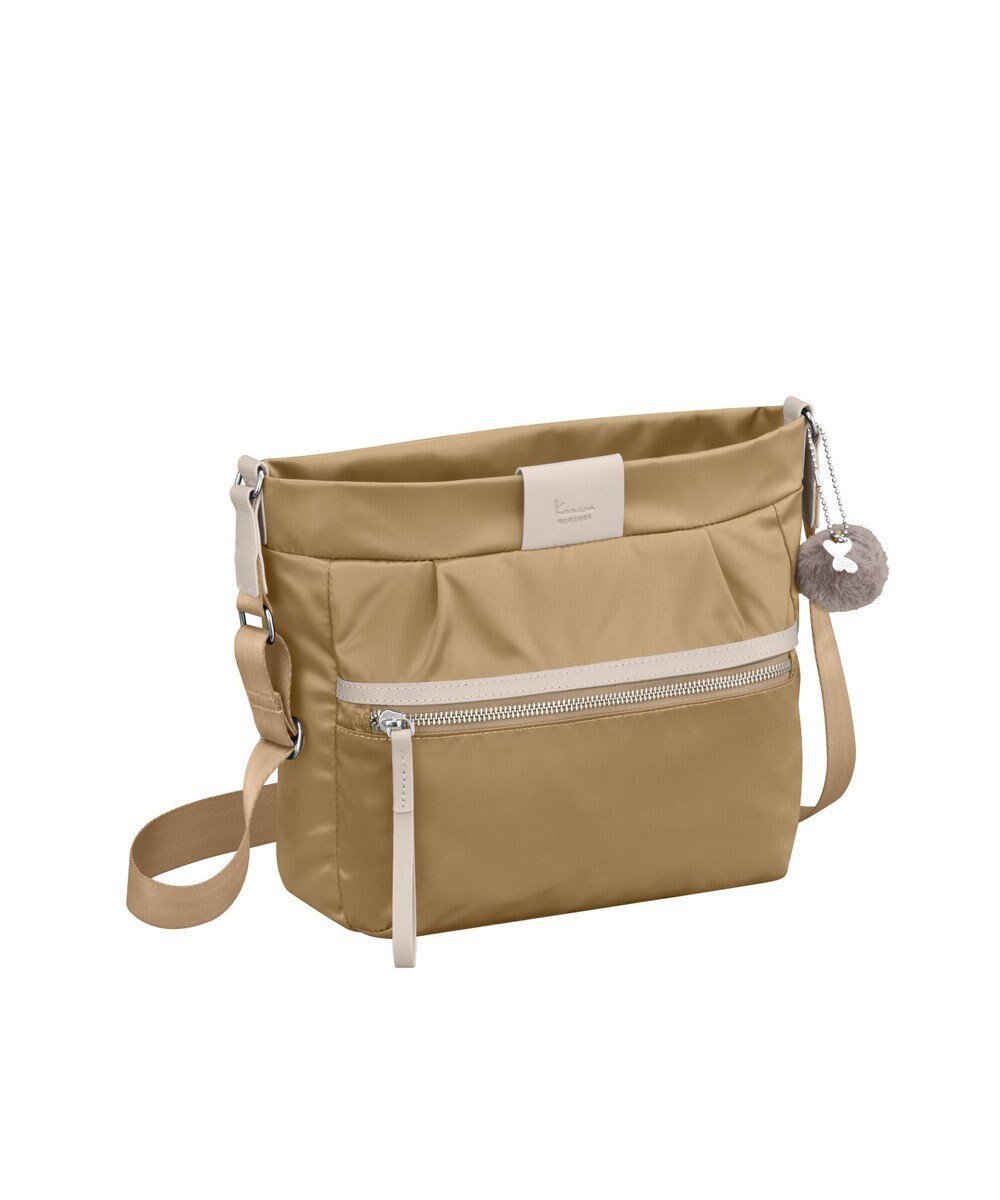 【エースバッグズアンドラゲッジ/ACE BAGS & LUGGAGE】のKanana project PJ-16 ショルダーバッグ 6L 300g 11902 カナナ プロジェクト 軽い インテリア・キッズ・メンズ・レディースファッション・服の通販 founy(ファニー) 　ファッション　Fashion　レディースファッション　Fashion for Women　抗菌　Antibacterial, Bacteria-Resistant　軽量　Lightweight, Ultra Light　サテン　Satin, Glossy Fabric　チャーム　Charm, Pendant　定番　Standard, Basic Item　フロント　Front, Front Design　ベーシック　Basic, Essential　ポケット　Pocket, Pocket Detail　リラックス　Relax, Relaxed Fit　エレガント 上品　Elegant　キャメルベージュ|ID: prp329100004496660 ipo3291000000032676645