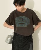 【アメリカンホリック/AMERICAN HOLIC】のバイオウォッシュ加工ロゴTシャツ Blue|ID: prp329100004496700 ipo3291000000031722304