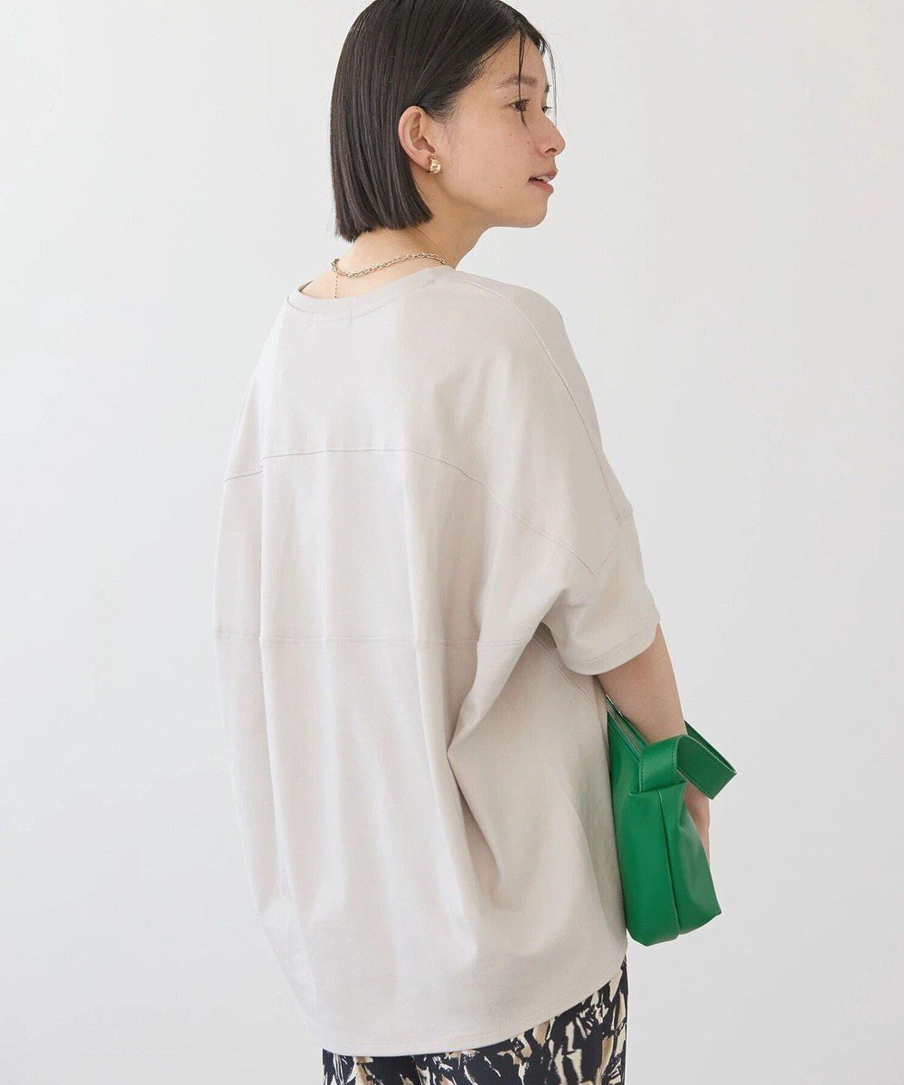 【アメリカンホリック/AMERICAN HOLIC】の【WEB限定】【UVカット+接触冷感】 コクーンカットプルオーバー インテリア・キッズ・メンズ・レディースファッション・服の通販 founy(ファニー) 　ファッション　Fashion　レディースファッション　Fashion for Women　トップス・カットソー　Cut & Sew Tops　シャツ・ブラウス・オフィスカジュアル　Elegant Blouses & Button-Ups　ロングTシャツ・Tシャツ　Longline T-Shirts & Tees　カジュアルプルオーバー・ニットトップス　Pullovers & Knit Tops / Casual Pullovers　カットソー・ベーシックTシャツ　Cut-and-Sewn Tops / Stretch Tees & Basics　おすすめ　Recommended / Our Picks　カットソー　Cut and Sewn Top　ポケット　Pocket, Pocket Detail　夏　Summer　春　Spring　S/S・春夏　SS, Spring/Summer, Warm Season　Gray Beige|ID: prp329100004496703 ipo3291000000032690572