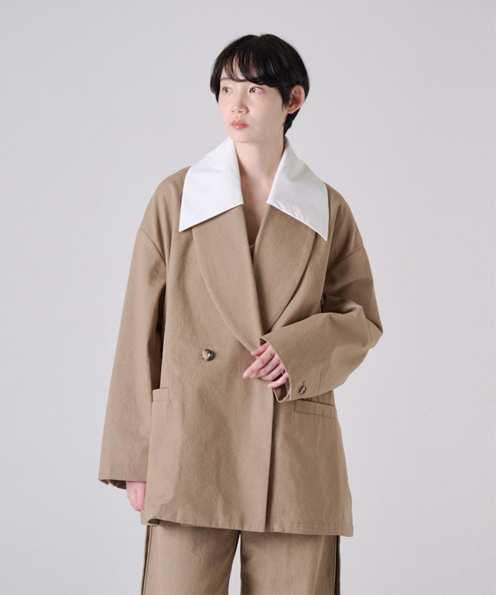 【リポトレンタアンニ/Ripo trenta anni】の【ビッグシルエット】BIG COLLAR オーバーデニムコート インテリア・キッズ・メンズ・レディースファッション・服の通販 founy(ファニー) 　ファッション　Fashion　レディースファッション　Ladies' Fashion Online　アウター　Coat Outerwear　コート　Coats　ジャケット　Jackets　春　Spring　クラシカル　Classical　ジャケット　Jacket　デニム　Denim　ビッグ　Big　モダン　Modern　リラックス　Relax　S/S・春夏　Ss・Spring/Summer　夏　Summer　BEIGE|ID: prp329100004496707 ipo3291000000032620771