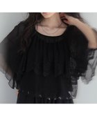 【グリーンパークス/Green Parks】のESCAR チュール刺繍ハンカチーフブラウス Black|ID: prp329100004496714 ipo3291000000032742793