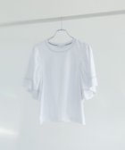 【グリーンパークス/Green Parks】のESCAR バイカラーstフレアスリーブTEE Off White|ID: prp329100004496716 ipo3291000000032098525