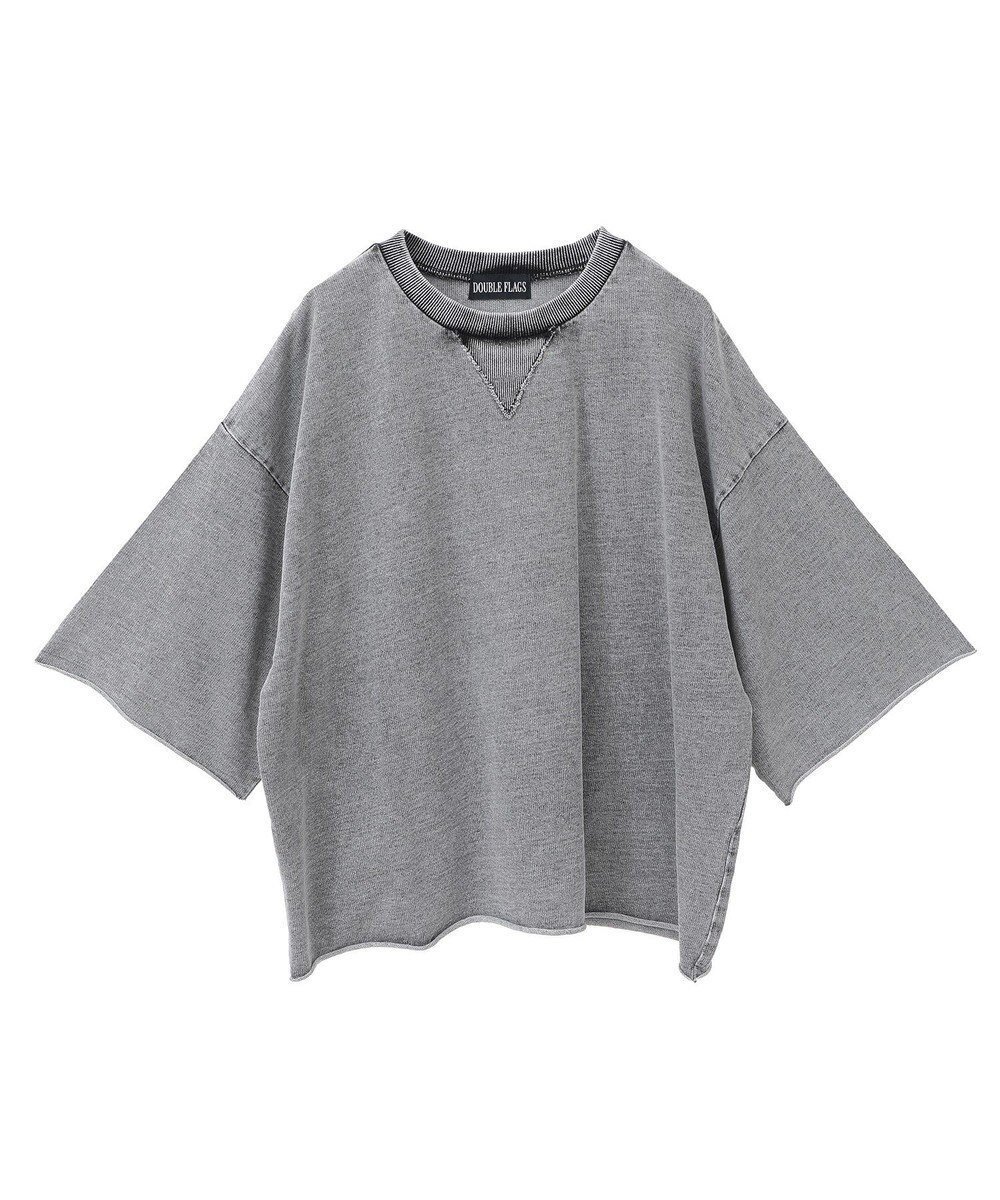 【グリーンパークス/Green Parks】の・DOUBLE FLAGS 7分袖スウェット インテリア・キッズ・メンズ・レディースファッション・服の通販 founy(ファニー) 　ファッション　Fashion　レディースファッション　WOMEN　トップス・カットソー　Tops/Tshirt　パーカ　Sweats　スウェット　Sweat　NEW・新作・新着・新入荷　New Arrivals　おすすめ　Recommend　シンプル　Simple　スウェット　Sweat　ドロップ　Drop　ポケット　Pocket　夏　Summer　春　Spring　S/S・春夏　Ss・Spring/Summer　Gray|ID: prp329100004496717 ipo3291000000031722407