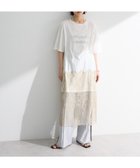 【グリーンパークス/Green Parks】の裾レースドッキングカットロゴチュニック Off White|ID: prp329100004496719 ipo3291000000031829706