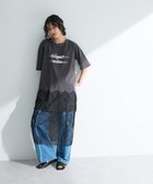 【グリーンパークス/Green Parks】の裾レースドッキングカットロゴチュニック Charcoal Gray|ID: prp329100004496719 ipo3291000000031829708