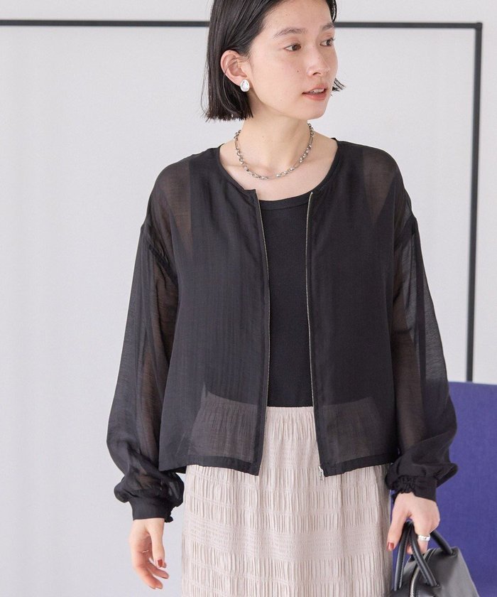 【アメリカンホリック/AMERICAN HOLIC】のノーカラーシアーZIPブルゾン インテリア・キッズ・メンズ・レディースファッション・服の通販 founy(ファニー) https://founy.com/ ファッション Fashion レディースファッション WOMEN アウター Coat Outerwear ジャケット Jackets ブルゾン Blouson/Jackets アメリカン American 春 Spring ジャケット Jacket スタイリッシュ Stylish タンク Tank トレンド Trend ブルゾン Blouson ポケット Pocket S/S・春夏 Ss・Spring/Summer おすすめ Recommend 夏 Summer |ID: prp329100004496735 ipo3291000000031722528