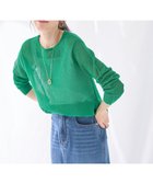 【エニィファム/any FAM】の【アンチピリング】メッシュニットプルオーバー グリーン|ID: prp329100004496751 ipo3291000000032649352